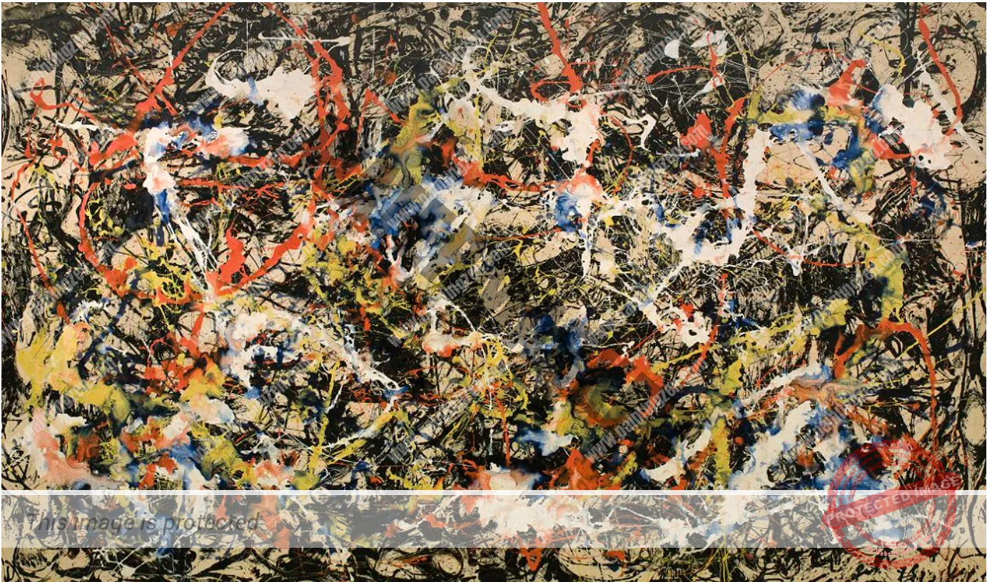 famous abstract painting-Jackson-Pollock's-Convergence-1952