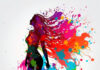 Quick and Fun Painting Ideas for Beginner Artists woman-silhouette-with-paint-splatter