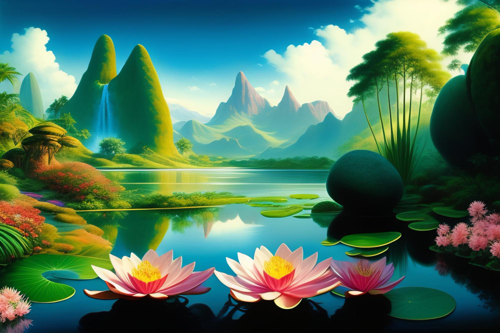 The Tranquil Pond painting